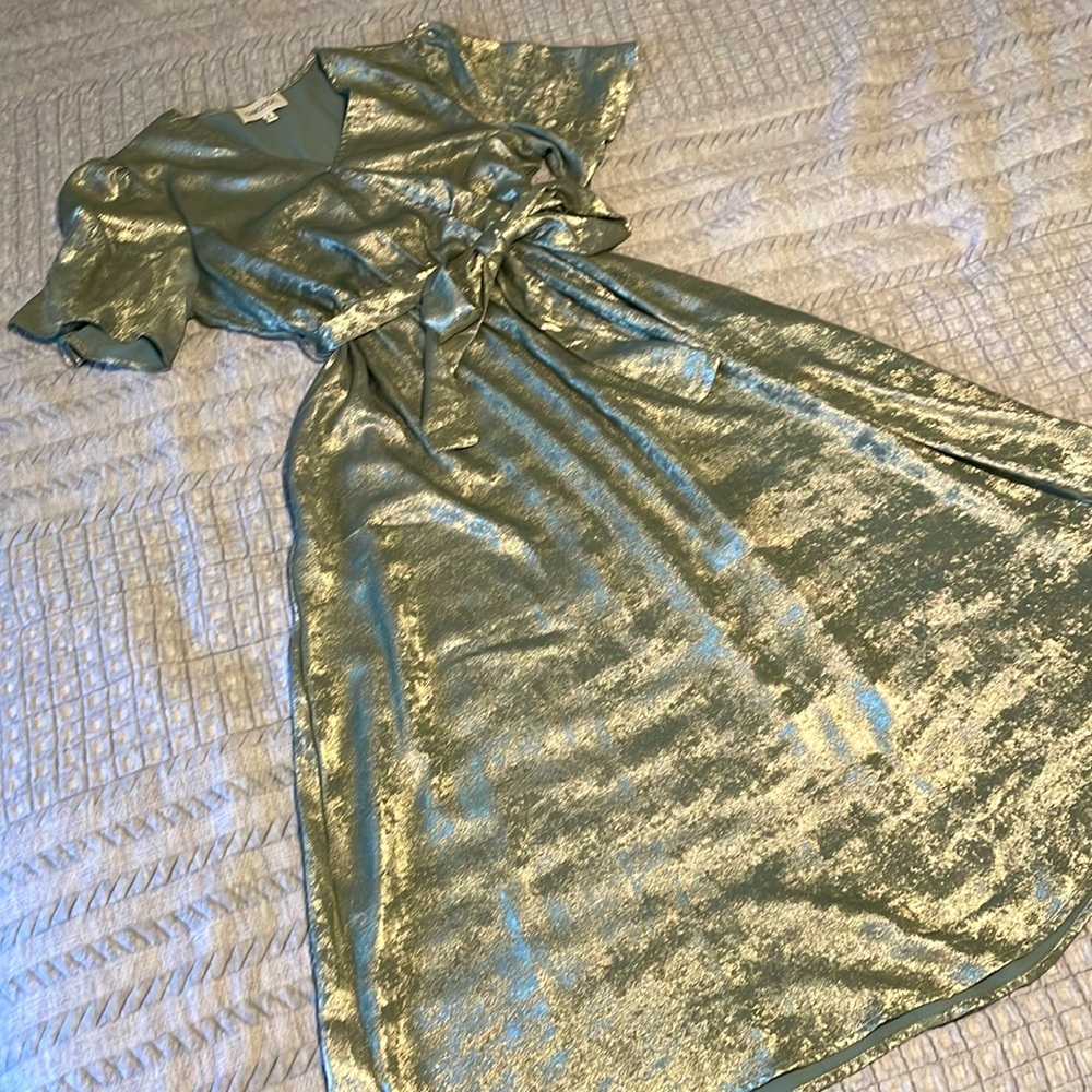 Green shimmer dress